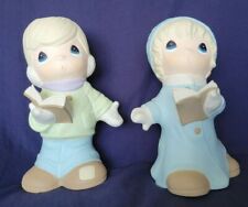 Precious Moments Large Boy and Girl Carolers Figurines Signed Sam B 2000 for sale  Shipping to South Africa