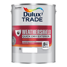 Dulux Trade Weathershield Exterior High Gloss - QUICK DRY - 2.5L P B WHITE for sale  Shipping to South Africa