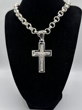 Pingente de crucifixo cruzado prata esterlina sólido pesado 925 feito no Reino Unido  comprar usado  Enviando para Brazil