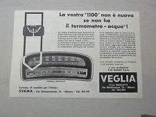 #ADVERTISING PUBBLICITA' TERMOMETRO ACQUA PER FIAT 1100  VEGLIA BORLETTI - 1963  usato  Cologno Monzese
