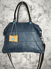 Gabs Convertible Crossbody Tote Bag Handbag Carryall Blue Leather Made Italy for sale  Shipping to South Africa