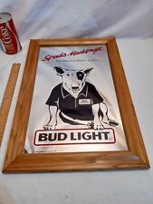 1986 Spuds Mackenzie Bud Light Beer Sign (Mirror) for sale  Shipping to South Africa