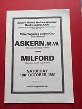 Askern milford rugby for sale  BINGLEY