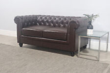 brown 2 seater sofa for sale  MIRFIELD