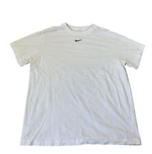 Camiseta Nike Center Swoosh Informal Baloncesto Entrenamiento Camiseta Pequeña Blanca Bordada, usado segunda mano  Embacar hacia Argentina