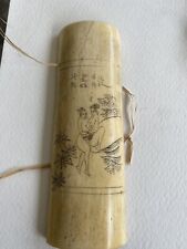 Scrimshaw painel ósseo arte erótica chinesa antiga comprar usado  Enviando para Brazil