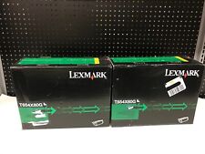 Lote 2 cartuchos de toner genuínos selados Lexmark T654X80G rendimento extra alto T654 T656 comprar usado  Enviando para Brazil