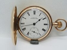 Used, 1898 Waltham full hunter pocket watch gold plated case in v.g.c and working. for sale  Shipping to South Africa