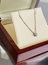 18ct Gold Necklace Solitaire Diamond Pendant 18" 1 Diamond 18 Carat 18K for sale  Shipping to South Africa