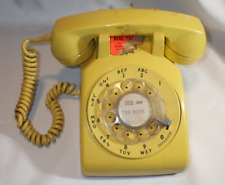 Vintage Bell System Western Electric Yellow 1970's Rotary Desk Phone Telephone for sale  Shipping to South Africa