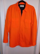 GANDER  MOUNTAIN Orange Insulated Flannel Hunting Shirt Men's L or XL 50" Chest, used for sale  Shipping to South Africa