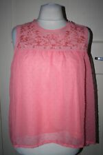 SIZE XL FITS 16/18 PINK SLEEVELESS TOP WITH DOTTY DETAIL TO FABRIC for sale  Shipping to South Africa