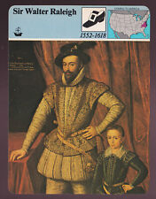 SIR WALTER RALEIGH Colonial Founder Settler Explorer 1980 STORY OF AMERICA CARD, used for sale  Shipping to South Africa