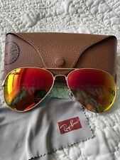 ray ban sunglasses aviator 62mm Gold frame  / Orange Mirrored glass for sale  Shipping to South Africa