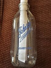 1 QUART MILK BOTTLE JOHNSON CREAMERY WYANDOTTE MICH MI MICHIGAN Antique Vintage for sale  Shipping to South Africa