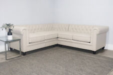 scs leather sofa for sale  MIRFIELD