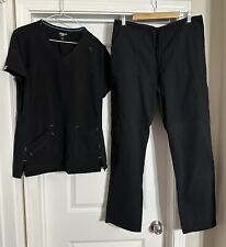 Women’s Black Scrubstar Scrub Set Top And Pants Both Size Large Tie Waist for sale  Shipping to South Africa