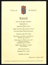 Villa D' Este 1967 restaurante francés menú tarjeta en muy buena condición escaso segunda mano  Embacar hacia Argentina