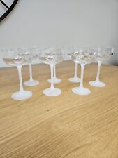 etched champagne saucers for sale  SWINDON