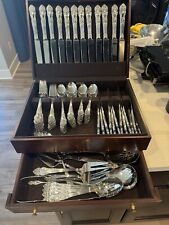 Reed & Barton 18/10 Stainless Flatware Set In Wooden Case - Service for 12, used for sale  Shipping to South Africa
