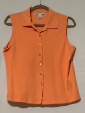 Used, Natural Instincts Tangerine Tank Sleeveless Cotton Size XL Collar Stretch Womens for sale  Shipping to South Africa