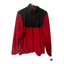 Men’s Medium Full Zip Up Athletic Works Red & Black Jacket JJJ60 for sale  Shipping to South Africa
