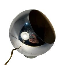 Usado, DE COLECCIÓN Cromo Plata MCM Orbe del globo ocular 6" Diámetro Lámpara de sombra Luz puntual segunda mano  Embacar hacia Argentina