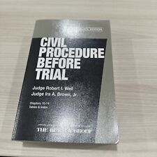 Civil procedure trial for sale  Los Angeles