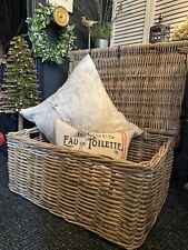 Rustic Chunky Rattan Kubu Wicker Large Storage Basket for sale  Shipping to South Africa