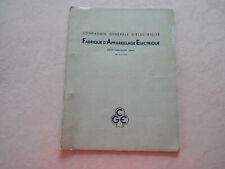 Ancien catalogue cge d'occasion  France