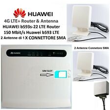 Used, Router 4g LTE (SIM CARD) Huawei b593s-22 CPE 150 Mbps with 2 NEW antennas for sale  Shipping to South Africa