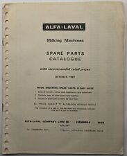 Catálogo de repuestos Alfa Laval para máquinas de ordeño, octubre de 1967 segunda mano  Embacar hacia Argentina