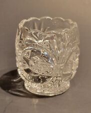 Antique EAPG Clear Glass Toothpick Holder Scroll & Cane Band 2 1/4" for sale  Newton