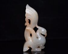 Used, 72g Chinese Natural Hetian Jade Hand-carved Auspicious phoenix statue Pendant for sale  Florissant
