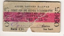 Railway  ticket SER Bicycle / Pram etc Red Hill - Orpington ? 1898 for sale  Shipping to South Africa