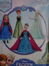 Padrão de costura Simplicity S0734 Disney Frozen 11 1/2" roupas de boneca Anna Elsa comprar usado  Enviando para Brazil