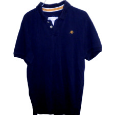 Camisa polo Aeropostale, LRG, azul com logotipo bordado amarelo, 100% algodão comprar usado  Enviando para Brazil