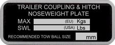Trailer weight data for sale  Shipping to Ireland