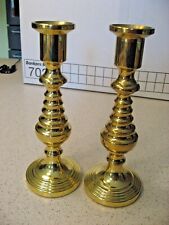 Vintage Pair of Baldwin Heavy Brass Candle Holder Candlesticks 7.5"T  for sale  Bolingbrook