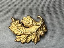 Broche vintage francês designer Lorenz Paris fantasia joalheria folha tom dourado dourado comprar usado  Enviando para Brazil