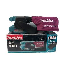 MAKITA TOOLS 9910 3" X 18" BELT SANDER w/ DUST BAG 120V Box & 2 Belts Working for sale  Shipping to South Africa