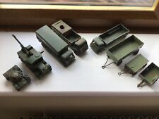 MILITARY REPAINTED DINKY TOYS TRACTOR ARMOUR TRAILER ARMY ANTIQUE VINTAGE LOT  for sale  BOURNE