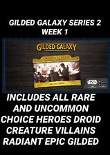 Used, topps star wars card Trader GILDED GALAXY WEEK 1 All UC RARE And EPIC GILDED for sale  Shipping to South Africa