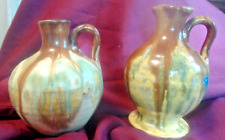 Matched Pair Vintage NC Tourist Art Jug & Pitcher - Unusually Detailed Glaze 4in for sale  Shipping to South Africa