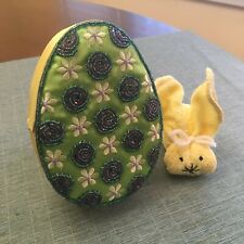 Get Well/Thinking of You Silk Egg Gift Box and Boo-Boo Terry Cloth Easter Bunny for sale  Shipping to South Africa