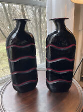 Vasos de vidro arte vermelho/roxo Natuzzi Italia raros comprar usado  Enviando para Brazil