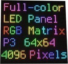 Panel de matriz LED RGB a todo color para Raspberry Pi y Ardui, paso de 3 mm, 64 × 64, 40, usado segunda mano  Embacar hacia Argentina