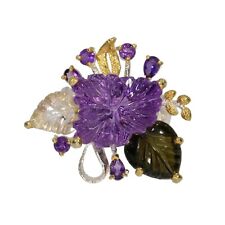 Amethyst blumen ring gebraucht kaufen  Bruck,-Tennenl.,-Eltersdf.