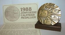 John Deere Historical Trademark Logo 1988 Bronze Calendar Medallion 4 Leg Deer for sale  Elizabeth