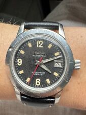 Raro 1968 Bulova 666 mergulhador com snorkel moldura giratória automática mostrador original funciona, usado comprar usado  Enviando para Brazil